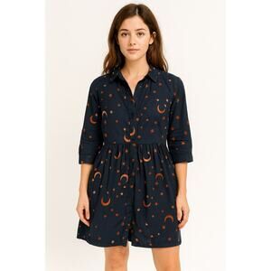 Sugarhill Brighton‎ Celestial Mystic Nights Babydoll dress 4 Whimsygoth Witchy S